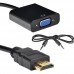 XBLAZE HDMI TO VGA CONVERTER WITH AUX(BLACK)
