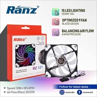 RANZ RZ-121 RGB PC CABINET COOLING FAN 