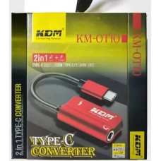 KDM 2IN1 AUDIO+CHARGER TYPE C TO TYPE C+...