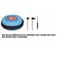 XBLAZE ANIMATED STYLE EARPHONE CASE(ROUND)+REALME BUDS 2 EARPHONE