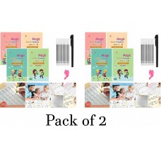 SANK MAGIC COPYBOOK(4PCS)+PEN(WITH 9 REFILLS) PACK OF 2